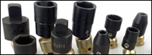 Square Drive Swivel Sockets, Universal Adaptors Omega Technologies has developed a line of Universal Adapters and Swivel Sockets that have a maximum tilt of 15°. Available for 1/4'', 3/8'', and 1/2'' square drives