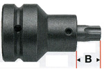 Apex 1'' Square Drive Adapters with Torx Insert Bits