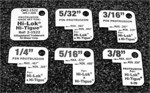 OM2-1522 Standard Hi-Lok / Hi-Tique Protrusion Gauge Black Markings