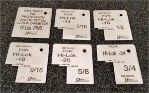 OM2-1522-2 Large Diameter Hi-Lok Protrusion Gauge Black Markings