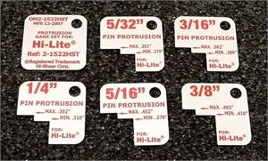 OM2-1522HST Standard Hi-Lite Protrusion Gauge - Red Markings