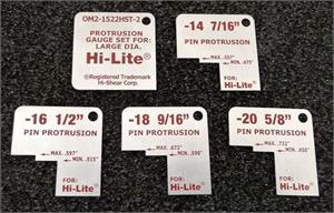 OM2-1522HST-2 Large Diameter Hi-Lite Protrusion Gauge, Red Markings