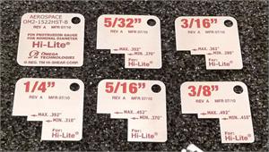 OM2-1522HST-B Aerospace 'B' Hi-Lite Protrusion Gauge - Red Markings